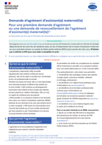 Assistantes Maternelles nouveau formulaire pour l agrément Blog sap cgt