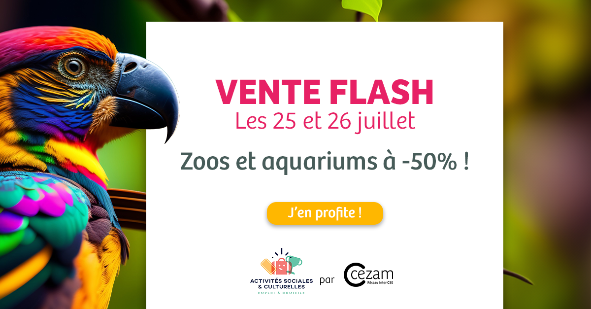 Vente flash zoos et aquariums