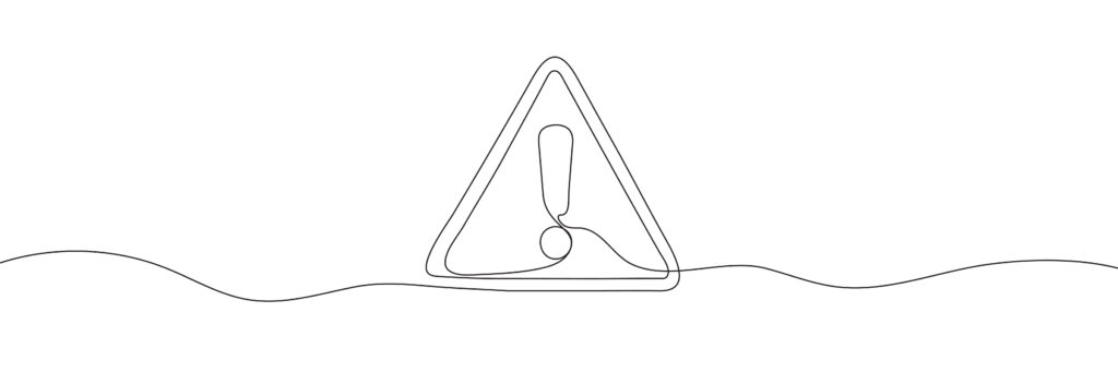 Panneau attention en dessin