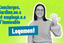 Femme fond vert - Concierges gardien.ne.s et employé.e.s d'immeuble - Logement